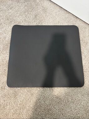 Grey Rectangular Desk Mat